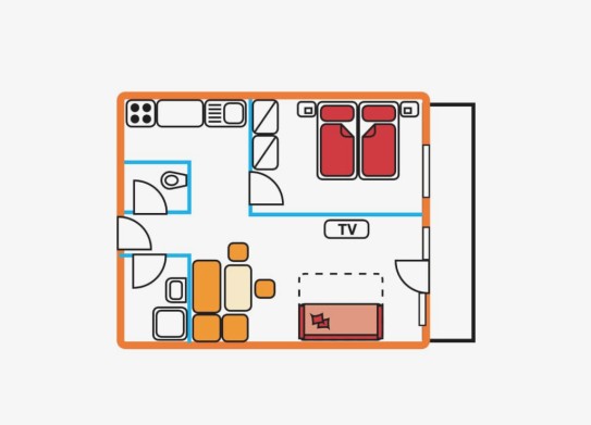 Skizze Appartement B Markushof Wagrain-Kleinarl