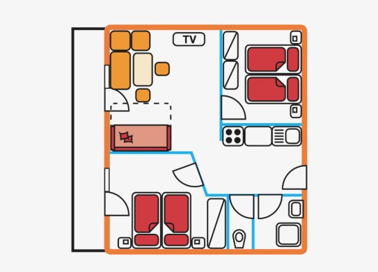 Skizze Appartement C Markushof Wagrain-Kleinarl