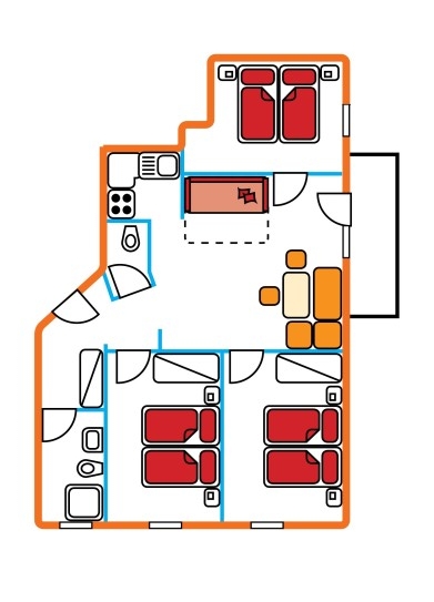 Skizze Appartement E Markushof Wagrain-Kleinarl