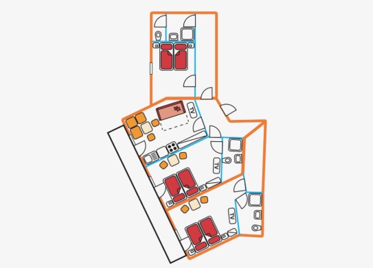 Skizze Appartement F Markushof Wagrain-Kleinarl