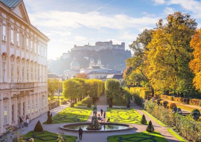 Burgblick in der Stadt Salzburg
