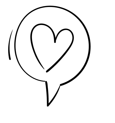 Herz in Sprechblase